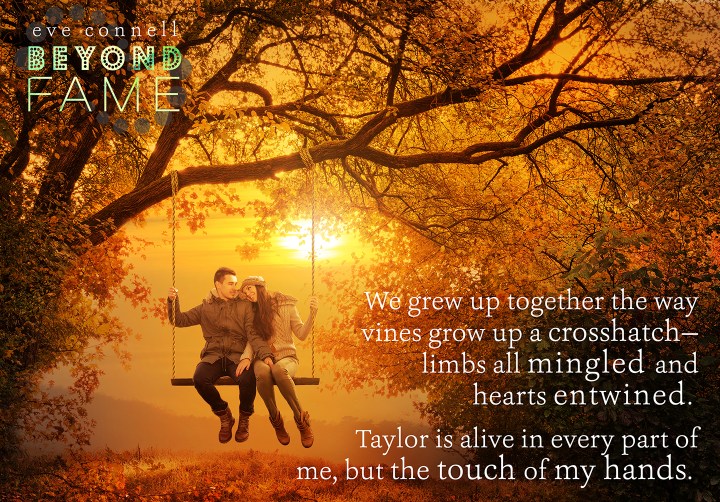 Romantic couple swing in the autumn park