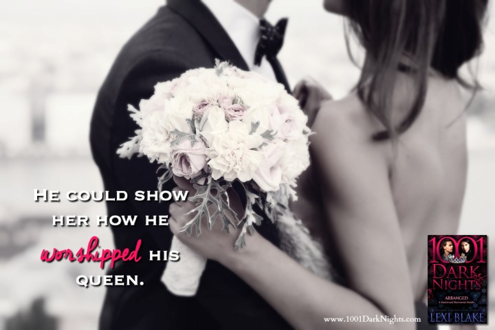 Detail of a bride and groom embracing. Bride holding beautiful wedding bouquet